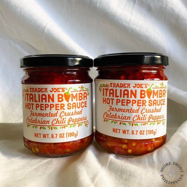 Trader Joe’s Italian Bomba Hot Pepper Sauce Fermented Crushed Calabrian