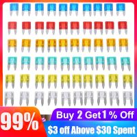 60pcs Auto Car Truck Mini Fuse Blade 5A 10A 15A 20A 25A 30A Mixed Set Kit MGO3 Fuses Accessories