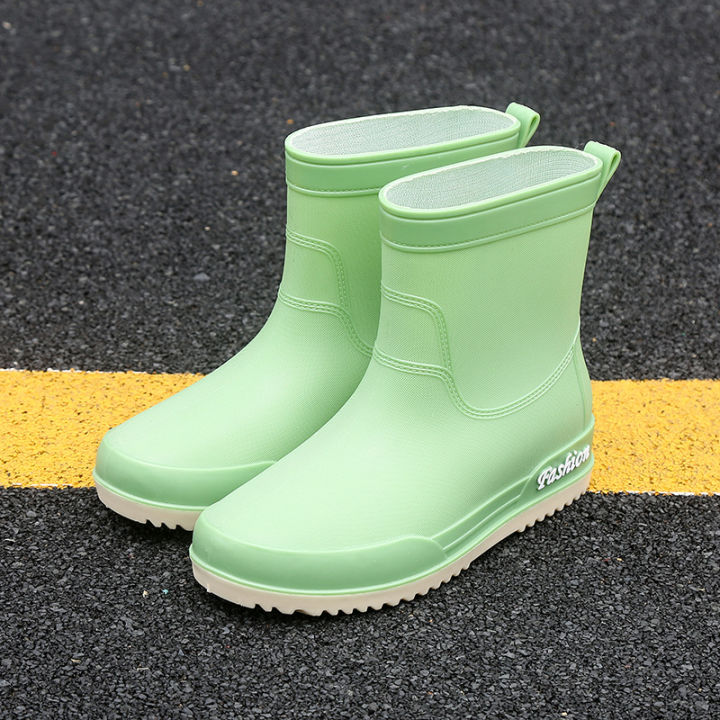 tig-tag-รองเท้ากันฝน-รองเท้ากันน้ำ-แฟชั่น-rubber-รองเท้าบูทสั้น-outer-wear-รองเท้าน้ำสตรีหลอดต่ำขายส่งเกาหลีรุ่น-all-match-กันน้ำรองเท้าล้างรถ-2022-ใหม่-tt09145