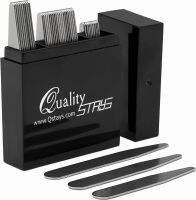 Metal Collar Stays for Men – Set of 40 Dress Shirt Collar Stays for Men, 3 Sizes in a Divided Box by Quality Stays