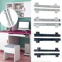 1pair Computer Desk Guide Office Full Extension Hardware Home Drawer Slide Rail Long Ball Bearing Hoisting Keyboard Bracket