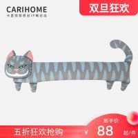 Carihome หน้ายิ้มตุ๊กตาแมวตุ๊กตานอนหมอนขนาดใหญ่เตียงคลิปยาวหมอนสาวของขวัญสร้างสรรค์