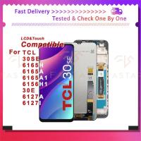 6.52 "ต้นฉบับสำหรับ TCL 30SE 305 306 30E ดิจิไทเซอร์จอแสดงผล LCD อะไหล่ประกอบหน้าจอ6102D 6127A 6165H 5164D 30 SE กรอบภาพ Lcd