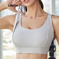 ・ Lobto สปอร์ตสปอร์ตบราสำหรับผู้หญิง LNA10081 (สีเทา/น้ำเงิน/ดำ) Luvio Bra Olahraga Polos untuk Wanita LNA10081 (Abu/Biru/hitam)