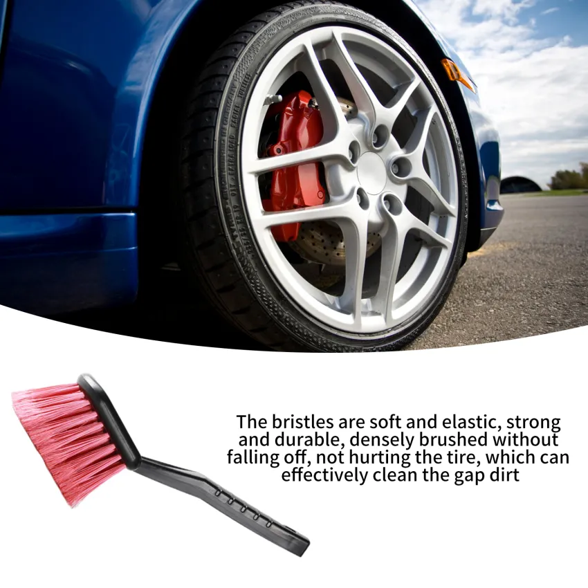 Truck Soft Bristle Wheel Cleaning Brush Rim Tire Detail Brush