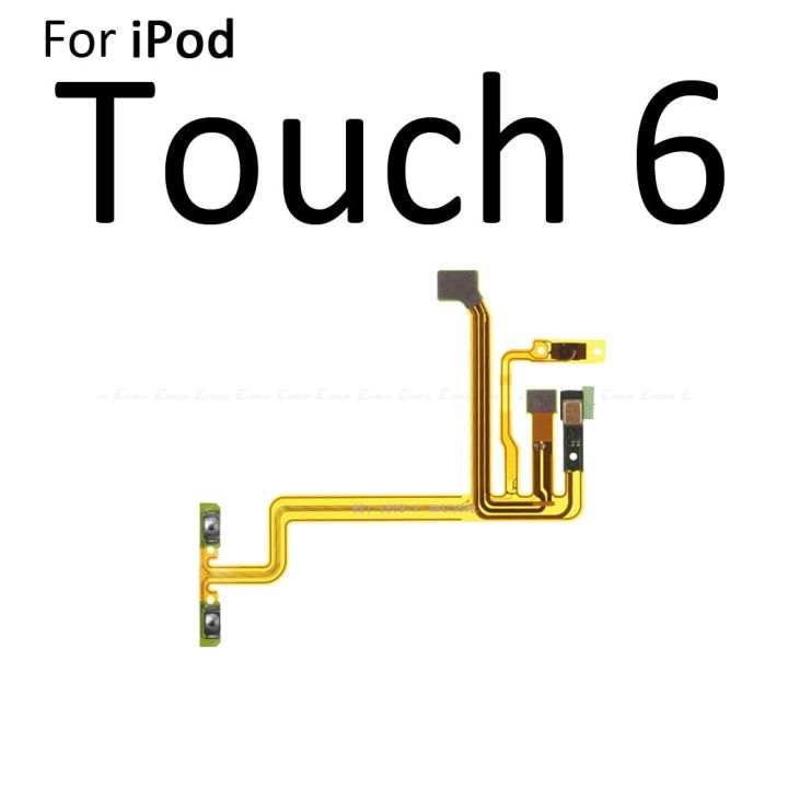 ริบบิ้นสายเคเบิลควบคุมดิ้นกุญแจสวิตช์เพิ่มความดังของปุ่มปุ่มเปิดปิดสำหรับ-ipod-touch-2-3-4-5นาโน6-7ส่วนซ่อม