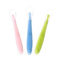 Baby Silicone Soft Spoon Training Feeding Spoons For Children Kids Infants Temperature Sensing  Little Baby Silicone Tableware Bowl Fork Spoon Sets