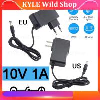 KYLE Wild Shop 5.5mmx2.5mm 10V 1A AC 100V-240V DC Power Supply Adapter Plug Converter For LED Strip Light CCTV Charger Switch