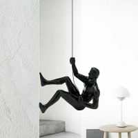 【CC】❂  1pc Climbing Man Wall Sculptures Resin Statue Athlete Hand-Finished Ornament Figures Miniatures