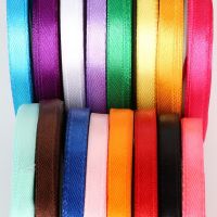 25Yards 7mm Silk Satin Ribbon Polyester Webbing Ribbon for Wedding Party Christmas Decoration Handmade DIY Gift Wrap Gift Wrapping  Bags