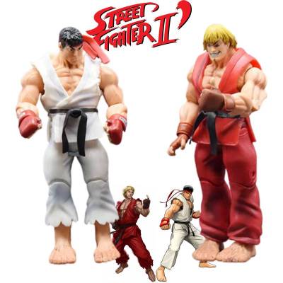 Fighter2 Ryu White Street And Red Ken Clothes Game Model Decoration Figure Toy