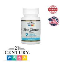 Zinc (พร้อมส่ง) 21st Century อาหารเสริม ซิ้งค์ Zinc Citrate 50 mg, 60 เม็ด