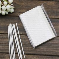 New 50pcs/lot 15cm Lolipop Sticks Eco-friendly White DIY Paper Chocolate Pop Sticks Bread Cake  Cookie Accessories