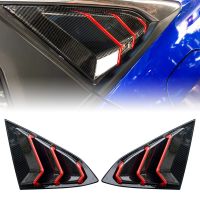 2 Pcs Carbon Fiber ABS Red Car Side Air Vent Window Louver Cover Trim For Honda Civic 2016 2017 2018 2019 2020