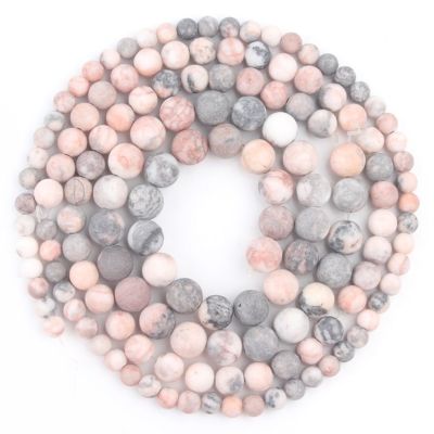Natural Dull Polish Matte Pink Zebra Jaspers Stone 4/6/8/10mm Round Loose Beads For Jewelry Making Diy Bracelet Necklace 15 Inch