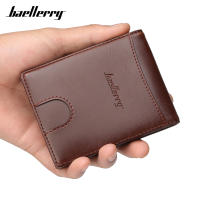Baellerry nd Designer Men Clip Wallet Card Slots Small Wallet Male Stainless Steel Money Clips Purse With Zipper Coin Pocket