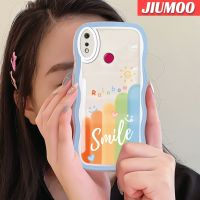 เคส JIUMOO สำหรับ Realme 3 Pro เคส3i Realme ลายการ์ตูนแฟชั่นสีสันสดใสรูปยิ้มป้องกันเลนส์กล้องเคสโทรศัพท์แบบใสขอบกันกระแทกเคสซิลิโคนเนื้อนิ่มโปร่งใส