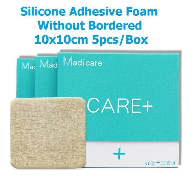 Madicare silicone Foam Dressing Border Adhesive Waterproof Wound