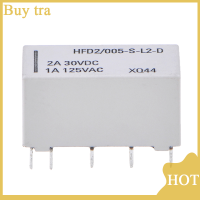 [Buytra] 5V คอยล์ bistable LATCHING RELAY DPDT 30VDC 2A 1A 125VAC HFD2/005-S-L2-D realy