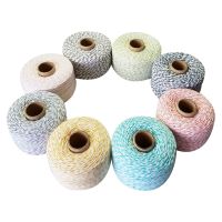 【YD】 Mixed 8 colours/lot  Cotton 200m/roll twine thin cords string thread for party wedding decoration