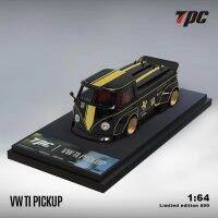 TPC 1:64 RWB รถกระบะ T1สีดำทอง JPS รถโมเดล Diecast