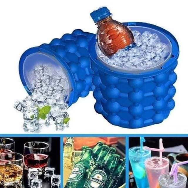 Silicone Ice Cube Maker Bucket with Lid Makes Small Size Nugget Ice Chips  Soft Drinks Cocktail Ice Crushed Ice Maker Bucket - AliExpress