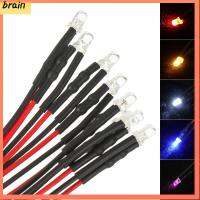 BRAIN 10pcs G63 สำหรับ 1/10 สีแดงสีขาวสีเหลือง ไฟ LED ของเล่นรถดริฟท์ 3mm 12V ไฟรถบรรทุก RC