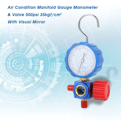 Manometer& Valve Wal เครื่องปรับอากาศด้านหน้า Manometer Air Valve Manifold Gauge c Air Manifold for Home