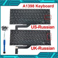 New Laptop Keyboard RU For Macbook Pro Retina 15.4 Inch A1398 Russian Keyboards Replacement 2012 2013 2014 2015 Year Basic Keyboards