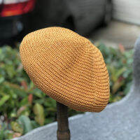 ? Comfortable And Stylish Spring And Summer Day New Woven Bud Straw Hat Solid Color Beret Womens Artistic Painter Hat Cool Hat Fashion