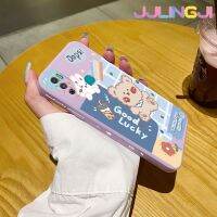 Jjlingji เคสสำหรับ Infinix Hot 9 Play เคส X680ดีลายกระต่ายโชคดีหมีบางสวยงามดีไซน์ใหม่เคสโทรศัพท์ป้องกันขอบสี่เหลี่ยมเคสนิ่มเคสปลอกซิลิโคนกันกระแทก