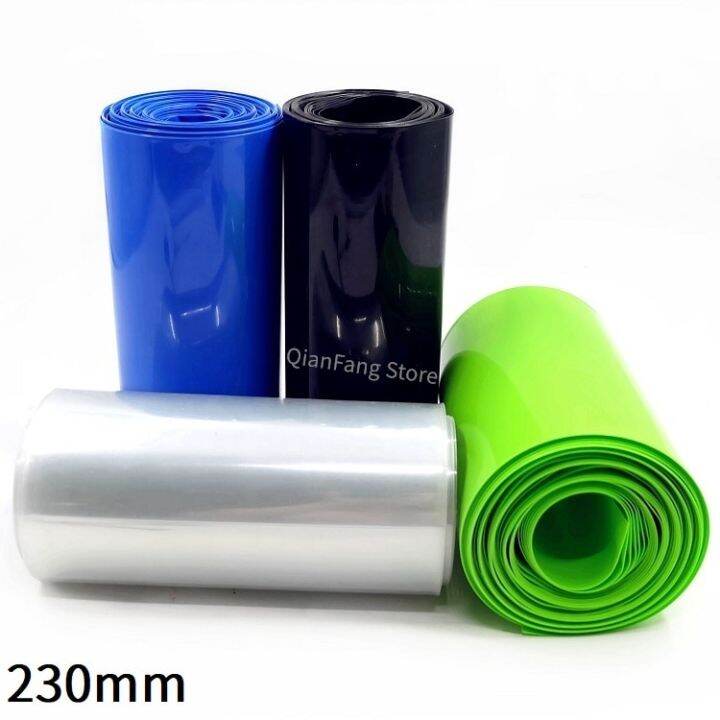 pvc-heat-shrink-tube-230mm-width-blue-black-green-shrinkable-cable-sleeve-sheath-pack-cover-for-18650-lithium-battery-film-wrap-electrical-circuitry-p