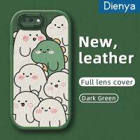 เคส Dienya สำหรับ OPPO A5 2018 A3s C1 Realme A12E การ์ตูนหลากสีน่ารักไดโนเสาร์สีขาวและสีเขียวบางนุ่มหนังเคสมือถือกันกระแทกเคสกันกระแทกตัวเคสป้องกันการตกหล่น