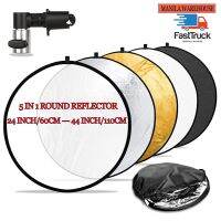 30cm/60cm/80cm/110cm รีเฟล็กซ์(Reflector)แผ่นสะท้อนแสง สีทอง,สีเงิน พร้อมซองใส่ 5 in 1 พร้อมซองใส่ แบบพกพา photography