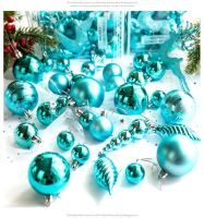 30pcs BLUE Christmas Tree Ornament set Shatterproof Christmas Ball Ornaments Set Seasonal Decorative Gift Package
