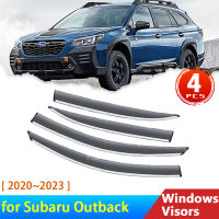 Deflectors ลมสำหรับ Subaru Outback Legacy VII 2024 2023 2022 2021 2020อุปกรณ์เสริมรถด้านข้าง Windows Visors Rain Eyebrow Guards