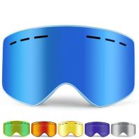 GOBYGO Skiing Goggles Anti-fog Snow Protection Over Eyewear Unisex New Double Layer Ski Goggles With Magnetic Snowboard Glasses