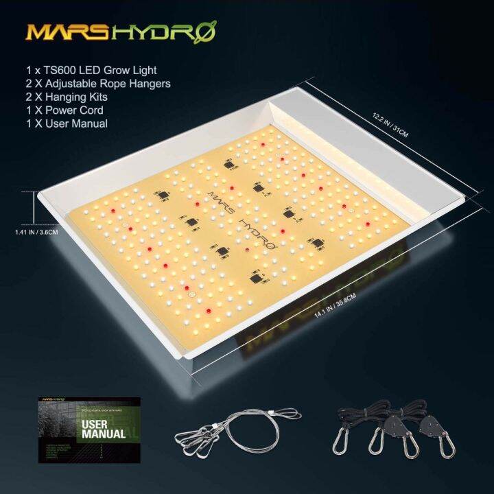 mars-hydro-ไฟปลูกต้นไม้-led-marshydro-mars-hydro-ts600-led-full-spectrum-hydroponic-led-grow-light-bar-ts600-ไฟled-100w-รุ่นใหม่ล่าสุด-ts-600