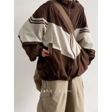 brown baseball fashion fall jackets for