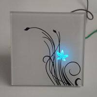 New Touch Switch White Crystal Glass Panel 1gang 2way Light Switch AC110-265V Wall Touching Switch 86mmx86mm Luxury Switch