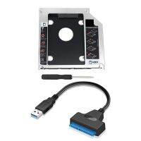 2 Pcs Accessories: 1 Pcs SATA 2Nd HDD HD SSD Enclosure Hard Drive Caddy Case Tray &amp; 1 Pcs SATA Hard Drive Adapter Cable