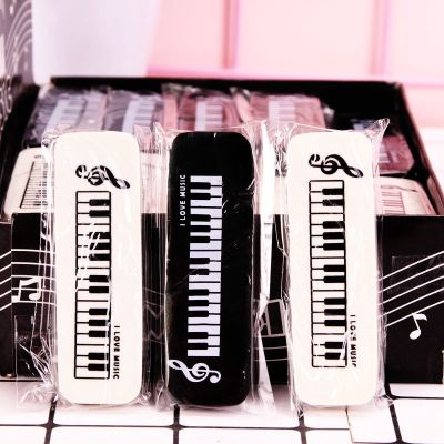 1pcs Cute Piano Note Pencil Eraser Rubber Novelty Stationery Gift for Kids School Office Supplies