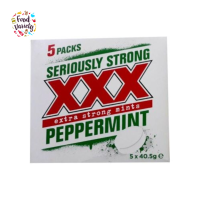 Seriously Strong XXX Extra Strong Peppermint 40.5g 5 Packs ซีเรียสลี่ สตรอง เอ็กเอ็กเอ็ก เปปเปอร์มินต์เข้มข้นพิเศษ 40.5 กรัม 5 ซอง