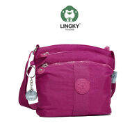 LINGKY LK514 : กระเป๋าสะพายข้าง ผ้าร่ม ขนาดกลาง / Crossbody bags