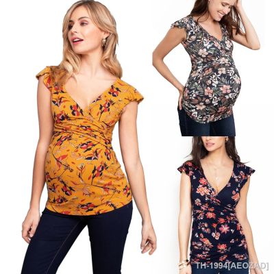 ❀℗♚ Amamentação fino pós-parto enfermagem mangas curtas maternidade t-shirt verão exterior desgaste roupas de amamentação