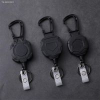 ☄◙ Anti-theft Elastic Keychain Multifunctional Automatic Retractable Buckle Holder Backpack Belt Clip Outdoor Camping Accessories