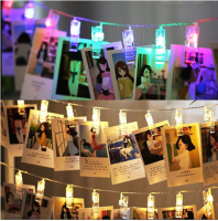 (มี3สีให้เลือก)ไฟตกแต่ง ไฟคลิปหนีบรูปถ่าย ไฟเซลฟี่ ยาว 4.5เมตร 20LED