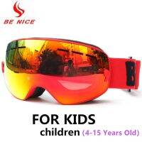 Benice Kids Ski Snowboard Goggles For Children UV400 Double layer Anti-fog Boy Girl Spherical Lens Big Snow Skiing Glasses