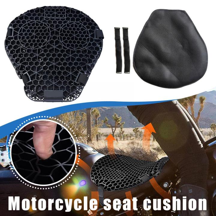 Motorcycle Gel Seat Cushion Foldable, Motorcycle Gel Seat Pad for Long  Rides, Large 3D Honeycomb Structure Shock Absorption Breathable Universal  Motorcycle Seat Cushion (1 Pcs) 