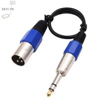 DRDIPR 0.3เมตรค่ะ สายเคเบิล XLR ปลั๊กตัวเมียตัวเมีย 1/4 "6.35mm ครับ สายเคเบิลตัวเมีย6.35มม. ทนทานต่อการใช้งาน แจ็ค XLR ตัวผู้ สายเคเบิล XLR ถึง6.35มม. ตัวแปลงไมโครโฟน